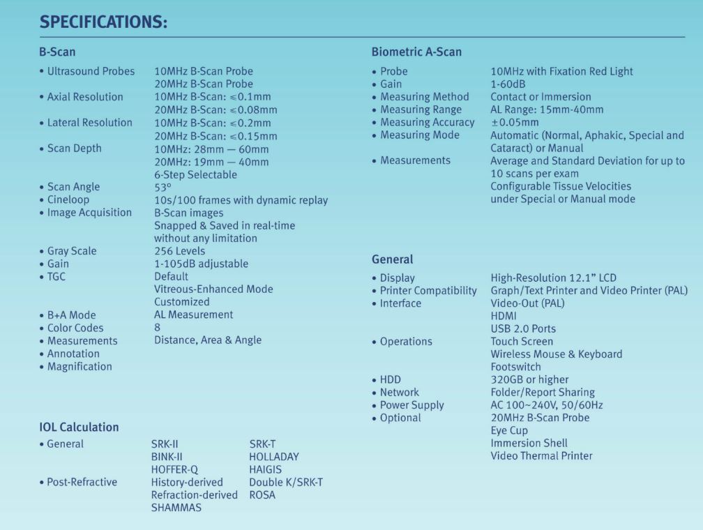 MEDA MD-2300S (Ultrasonic A/B Scanner For Ophthalmology)