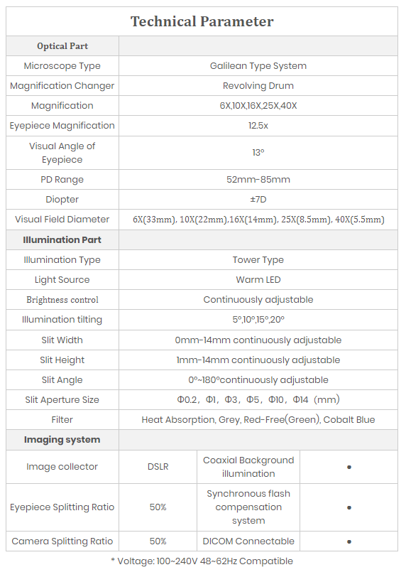 Slit Lamp SL-2S (Type D) Camera